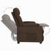Fauteuil verstelbaar stof donkerbruin