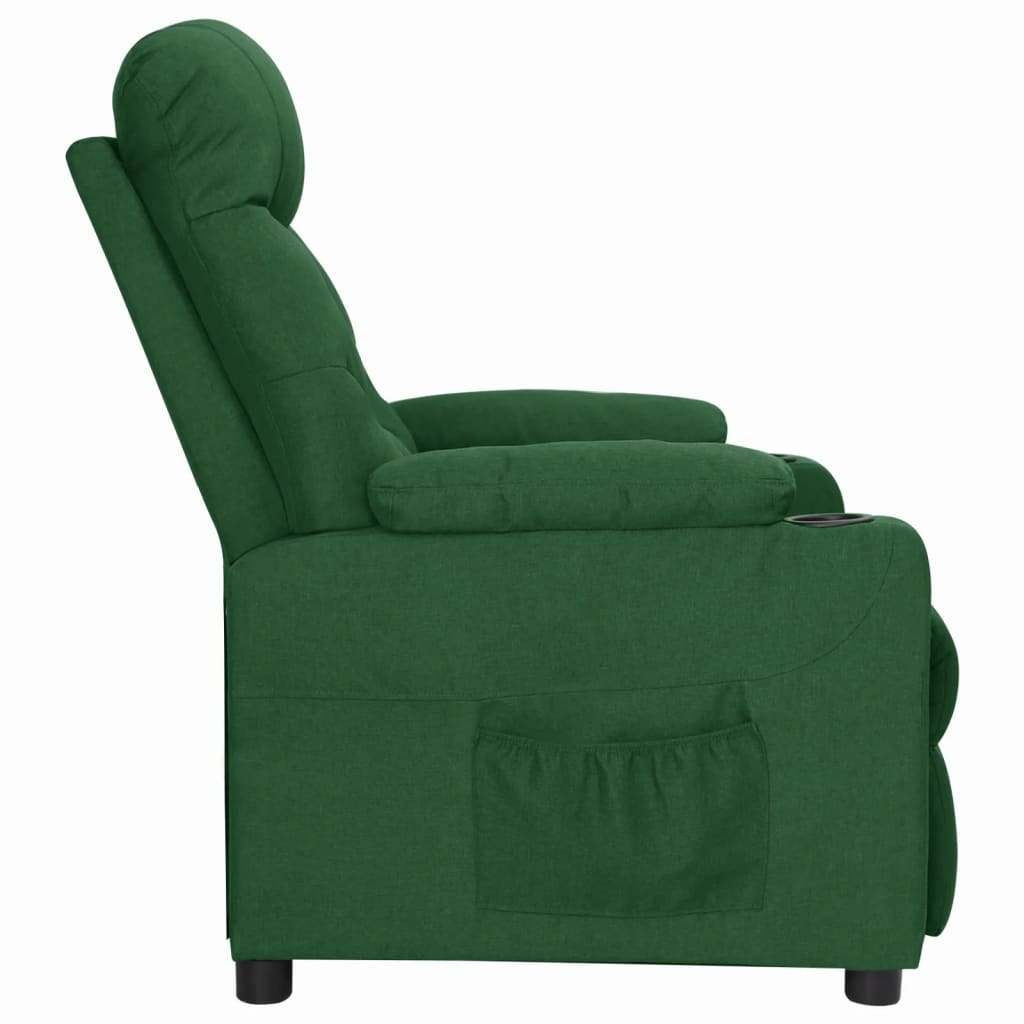 Fauteuil verstelbaar stof donkergroen