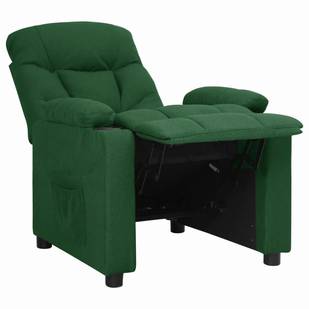 Fauteuil verstelbaar stof donkergroen