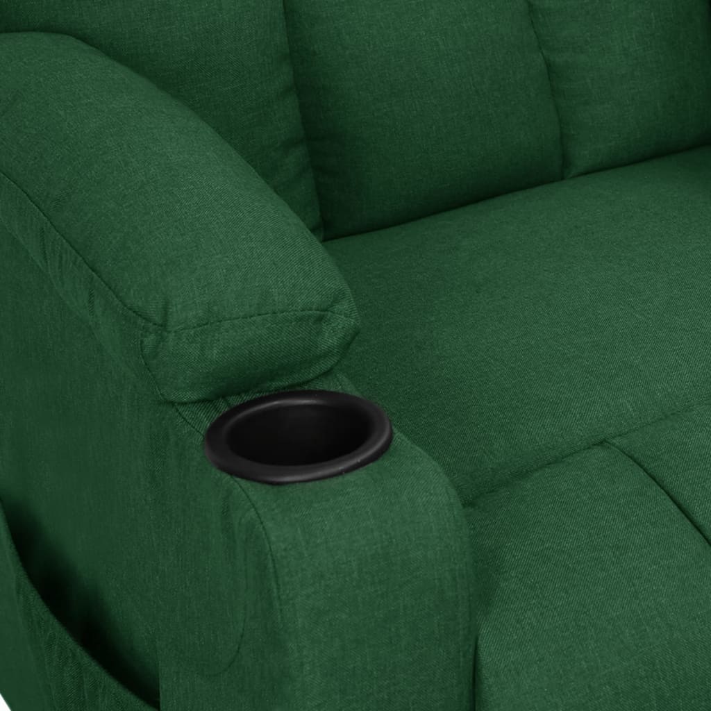 Fauteuil verstelbaar stof donkergroen