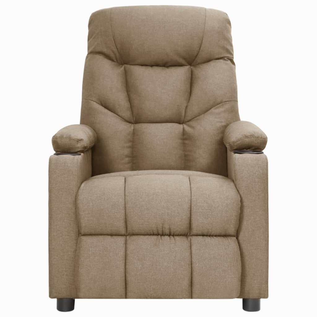 Fauteuil verstelbaar stof taupe