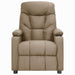 Fauteuil verstelbaar stof taupe