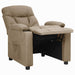 Fauteuil verstelbaar stof taupe