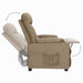 Fauteuil verstelbaar stof taupe