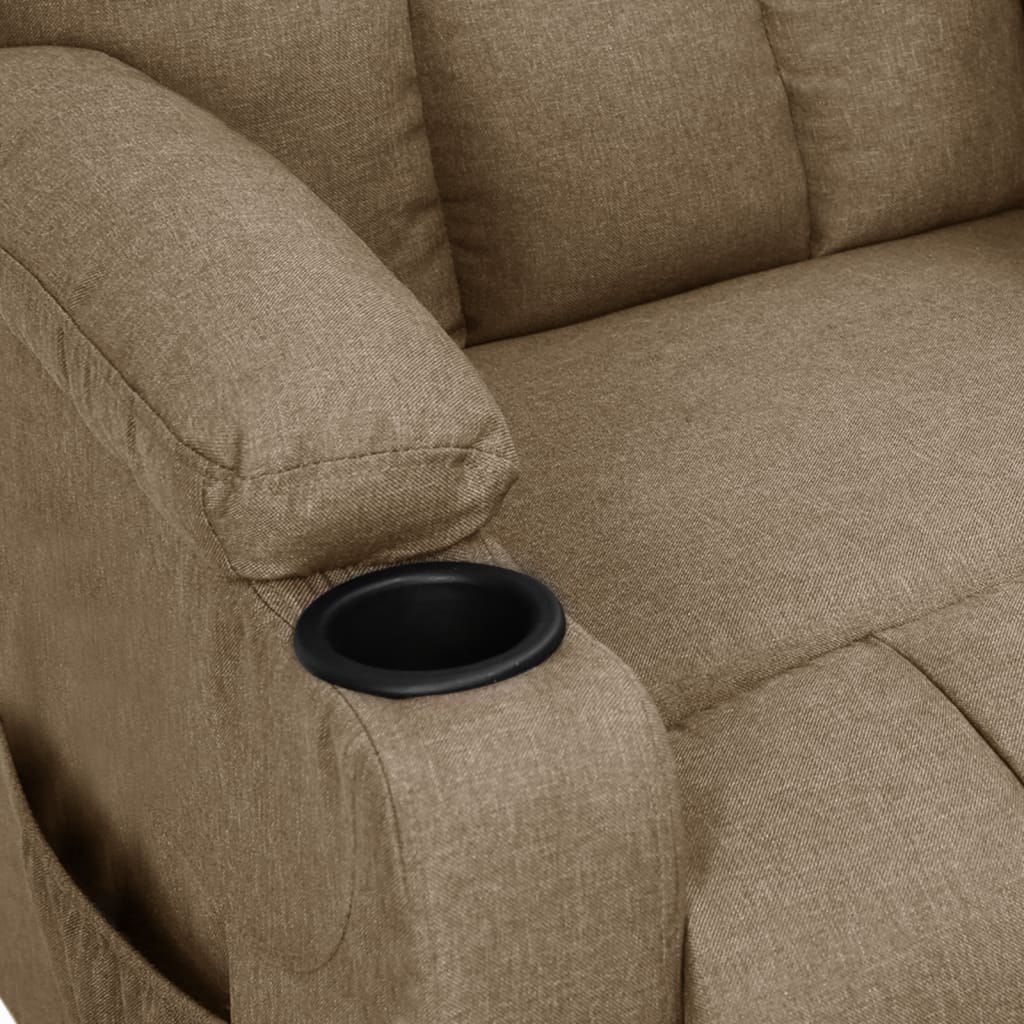 Fauteuil verstelbaar stof taupe