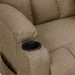 Fauteuil verstelbaar stof taupe