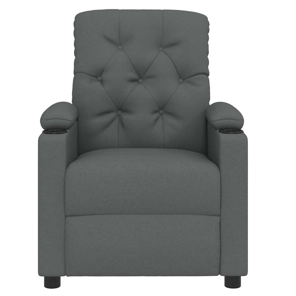 Fauteuil verstelbaar stof donkergrijs