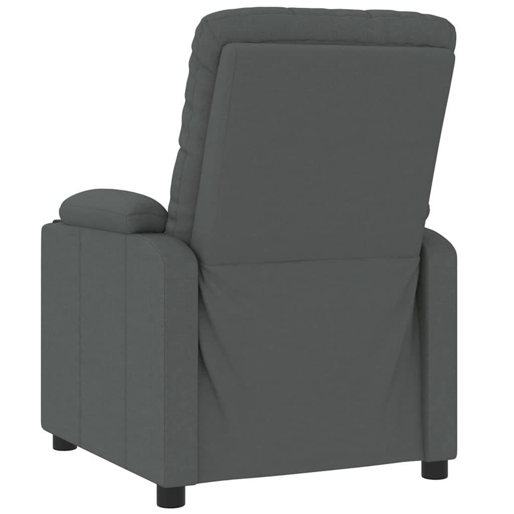 Fauteuil verstelbaar stof donkergrijs