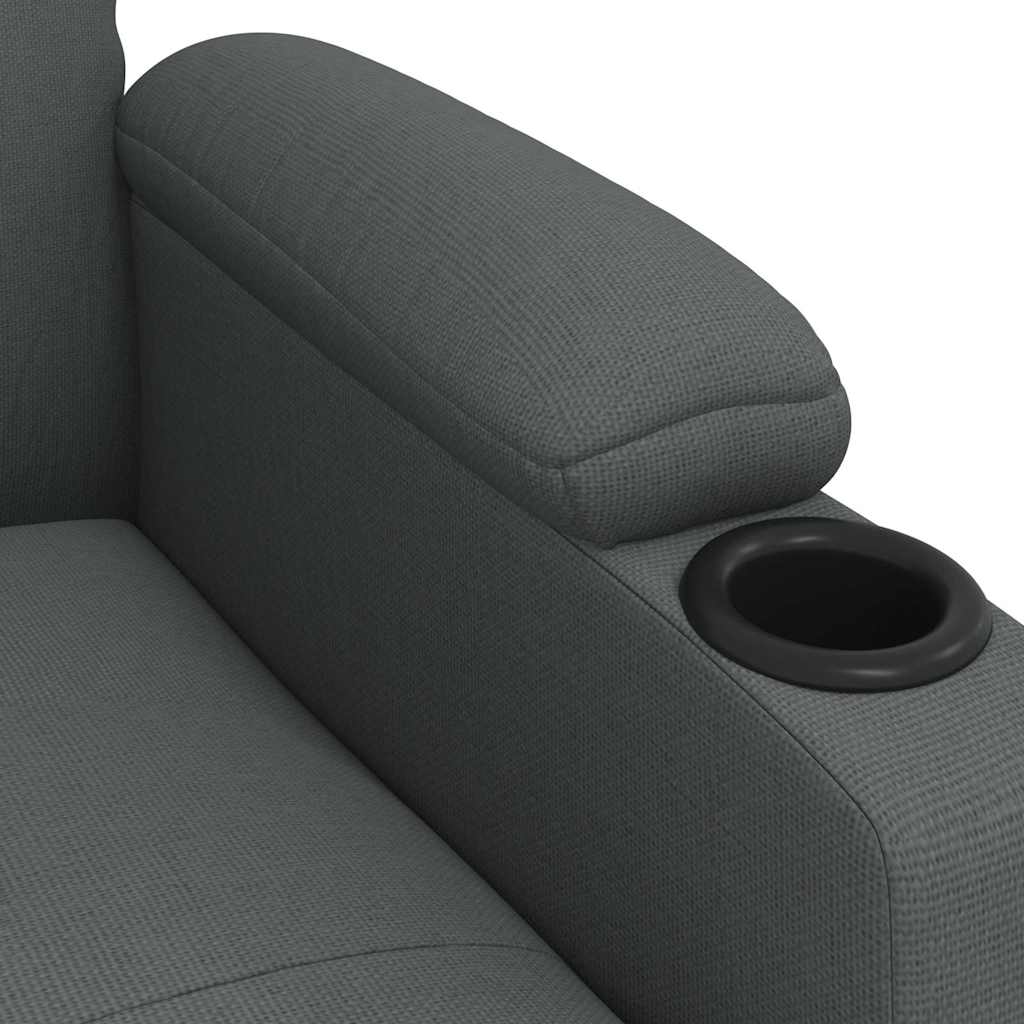 Fauteuil verstelbaar stof donkergrijs