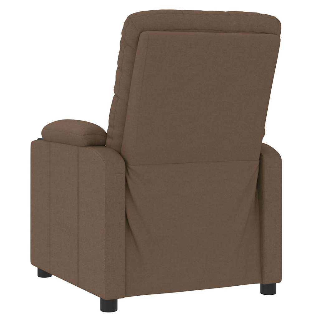Fauteuil verstelbaar stof bruin
