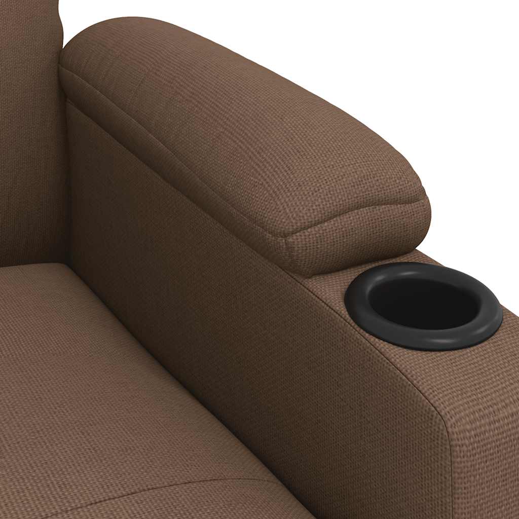 Fauteuil verstelbaar stof bruin