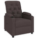 Fauteuil verstelbaar stof donkerbruin