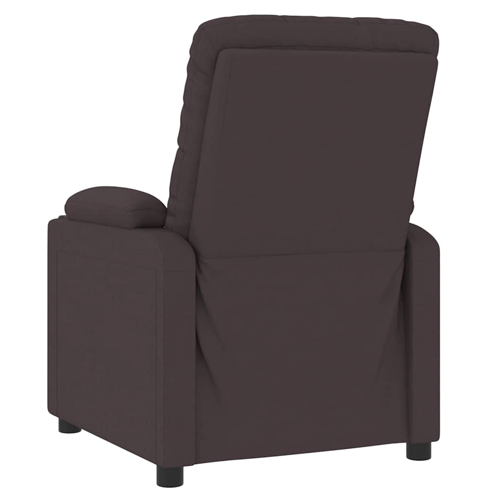 Fauteuil verstelbaar stof donkerbruin