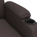 Fauteuil verstelbaar stof donkerbruin