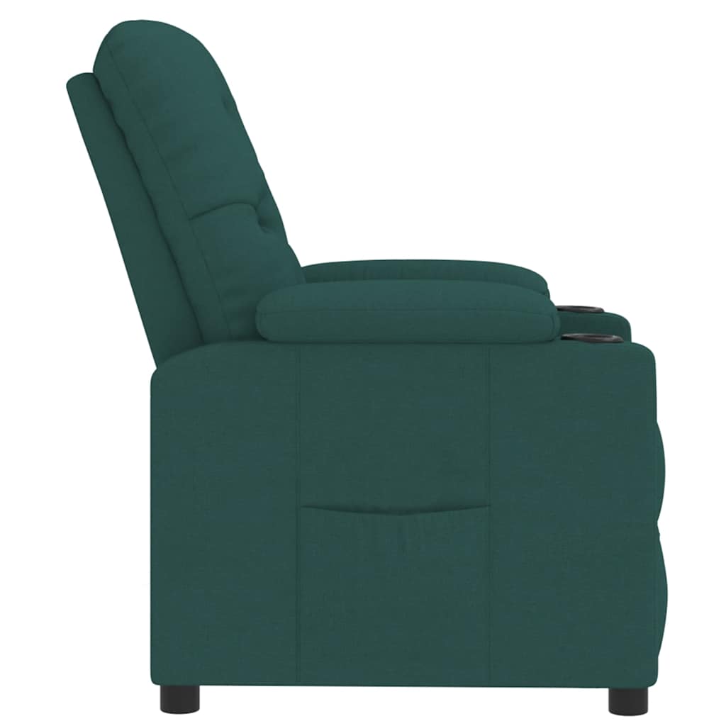 Fauteuil verstelbaar stof donkergroen