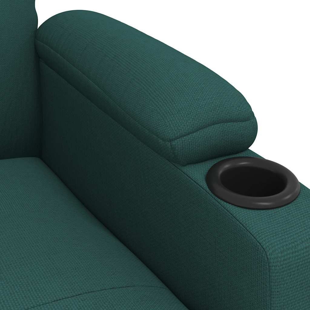Fauteuil verstelbaar stof donkergroen