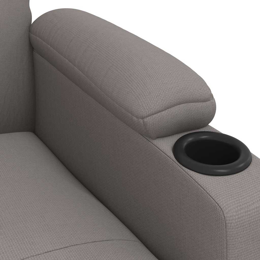 Fauteuil verstelbaar stof taupe