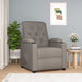Fauteuil verstelbaar stof taupe