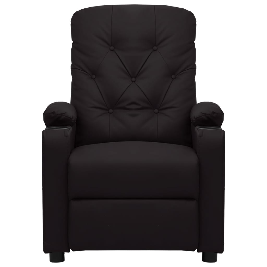 Fauteuil verstelbaar kunstleer zwart