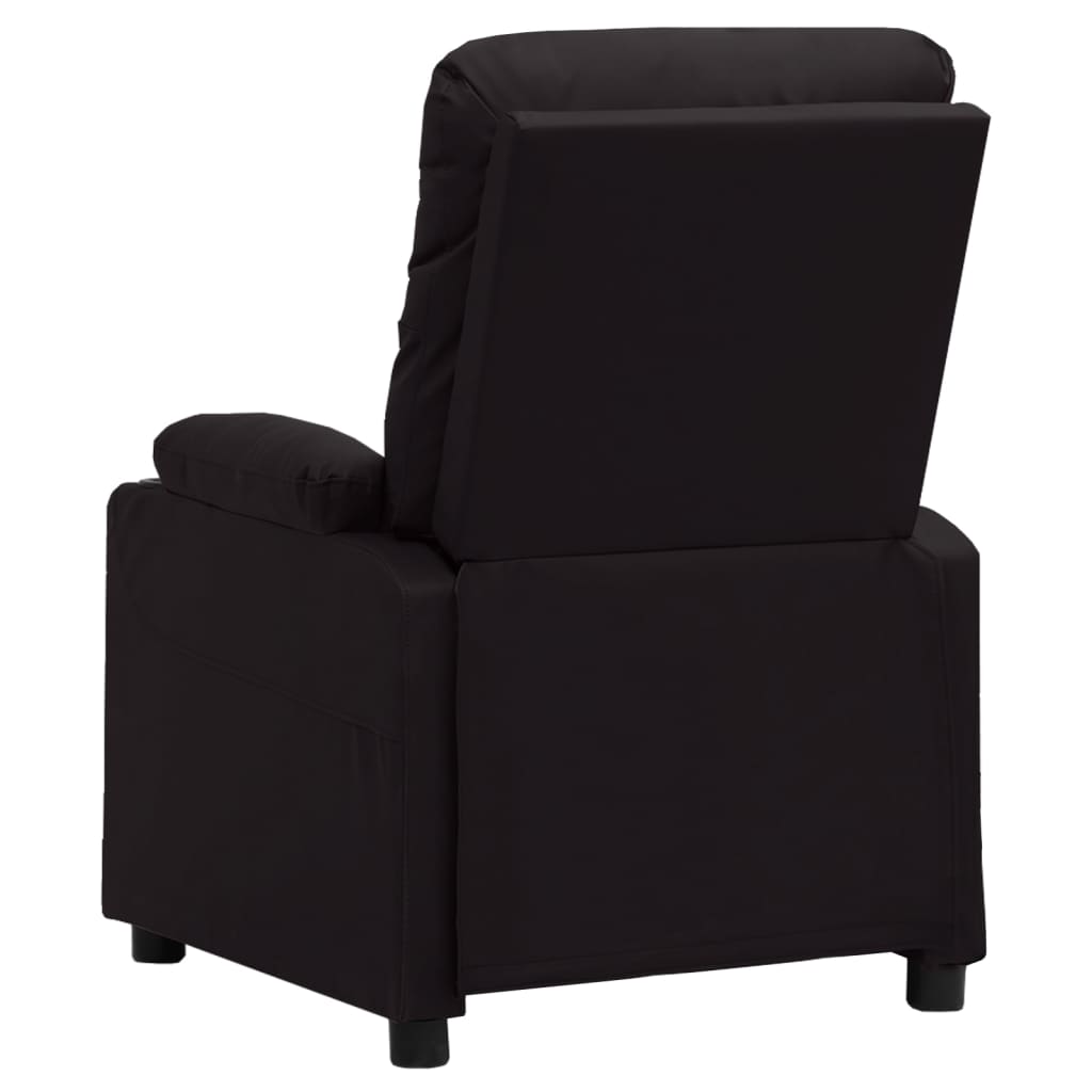 Fauteuil verstelbaar kunstleer zwart