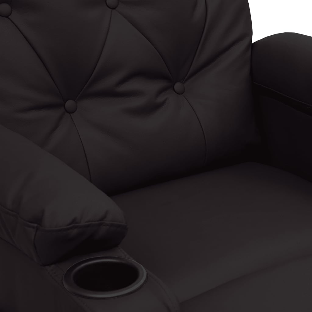 Fauteuil verstelbaar kunstleer zwart