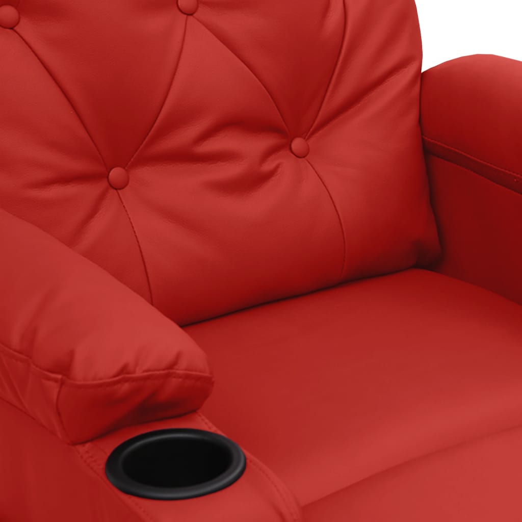Fauteuil verstelbaar kunstleer wijnrood