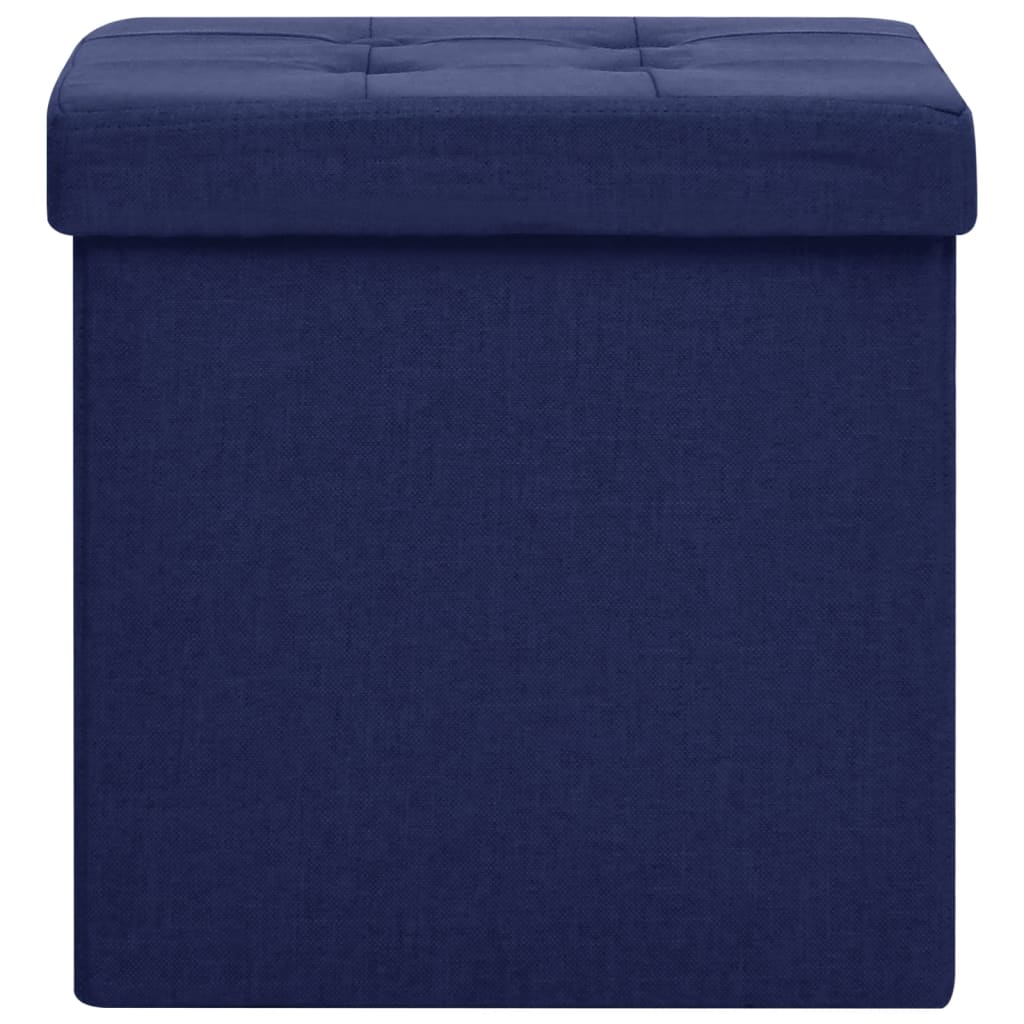 Opbergkruk inklapbaar kunstlinnen blauw