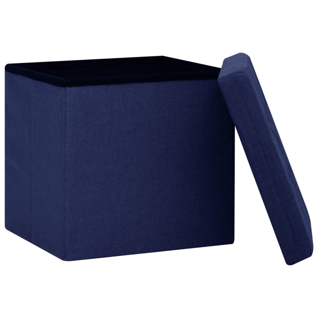 Opbergkruk inklapbaar kunstlinnen blauw