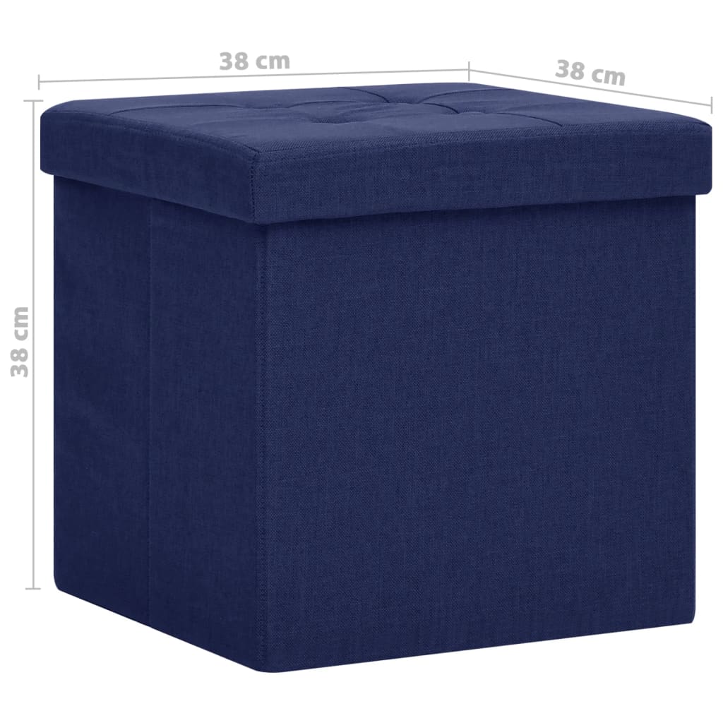 Opbergkruk inklapbaar kunstlinnen blauw