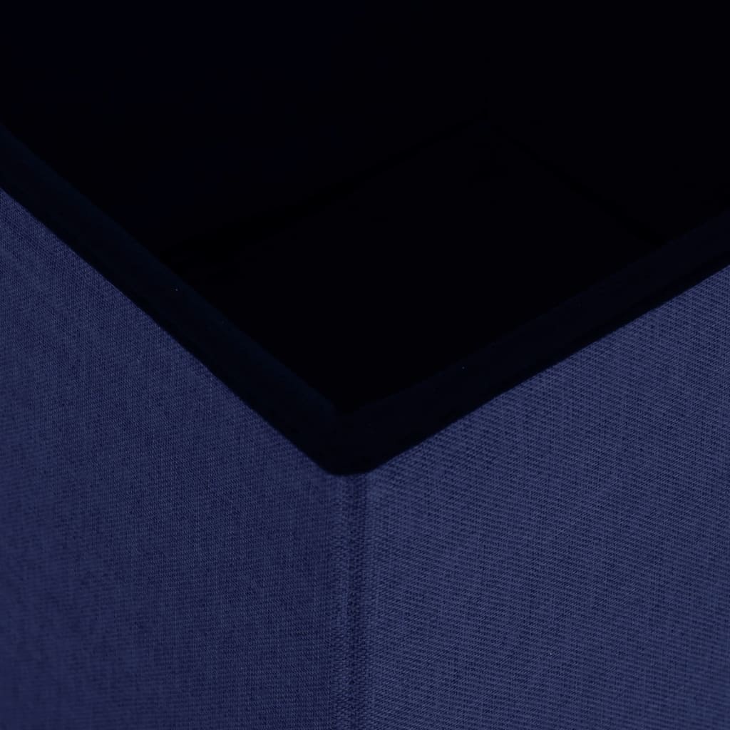 Opbergkrukken inklapbaar 2 st kunstlinnen blauw
