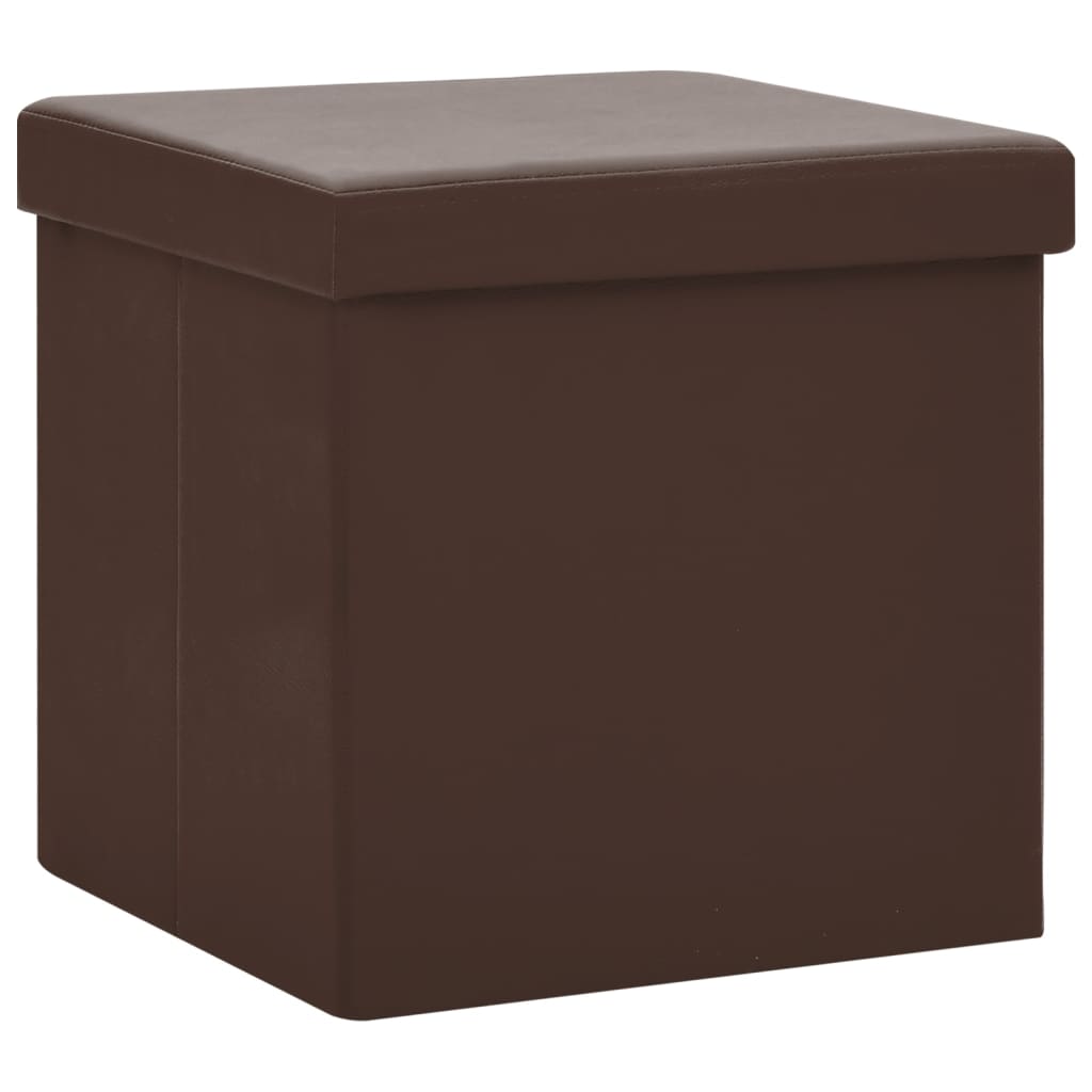 Opbergkruk inklapbaar PVC bruin