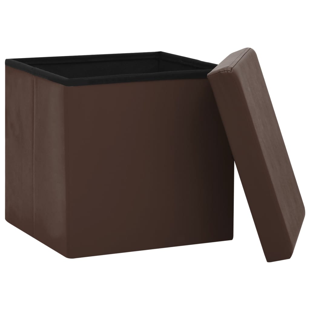 Opbergkruk inklapbaar PVC bruin