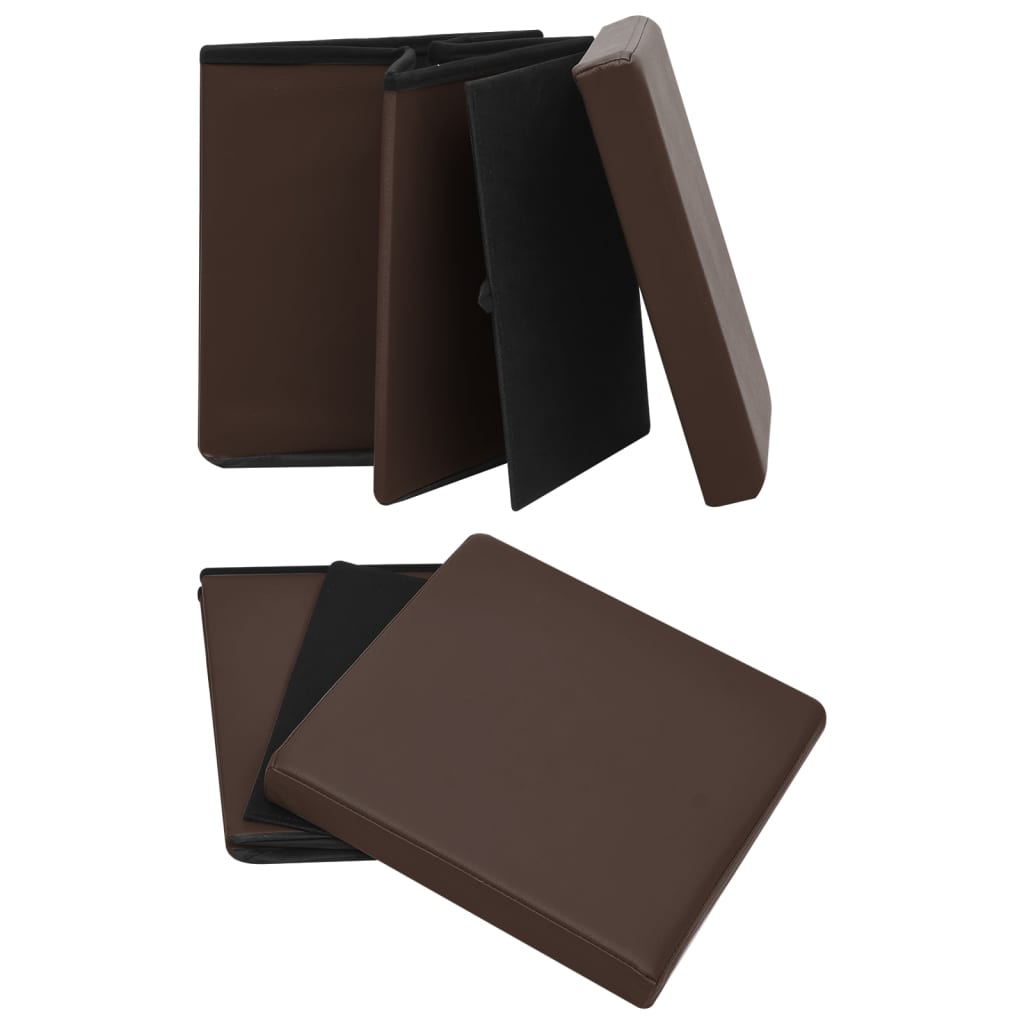 Opbergkruk inklapbaar PVC bruin