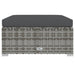 Tuinvoetenbank Met Kussen 70X70X30 Cm Poly Rattan Grijs 1 Grijs en antraciet Voetensteun