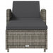 Ligbed met donkergrijs kussen poly rattan grijs