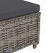 Ligbed met donkergrijs kussen poly rattan grijs