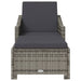 Ligbed met donkergrijs kussen poly rattan grijs