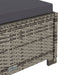 Ligbed met donkergrijs kussen poly rattan grijs