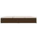 Ligbed met kussens converteerbaar poly rattan bruin