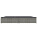 Ligbed met kussens converteerbaar poly rattan donkergrijs