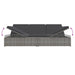 Ligbed met kussens converteerbaar poly rattan donkergrijs