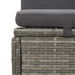 Ligbed met kussens converteerbaar poly rattan donkergrijs