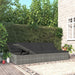 Ligbed met kussens converteerbaar poly rattan donkergrijs