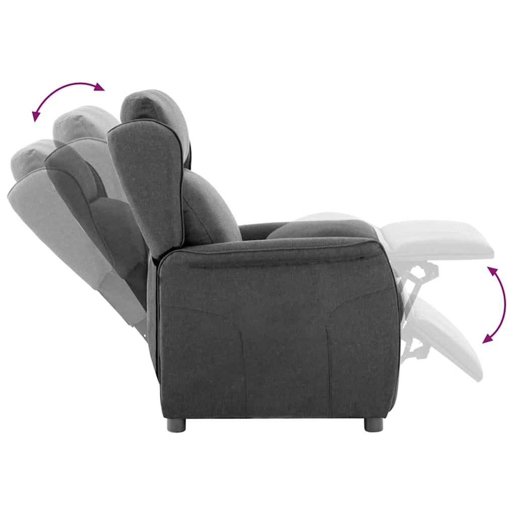 Ligstoel Donkergrijs 66.5 x 94 x 101.5 cm Polyester