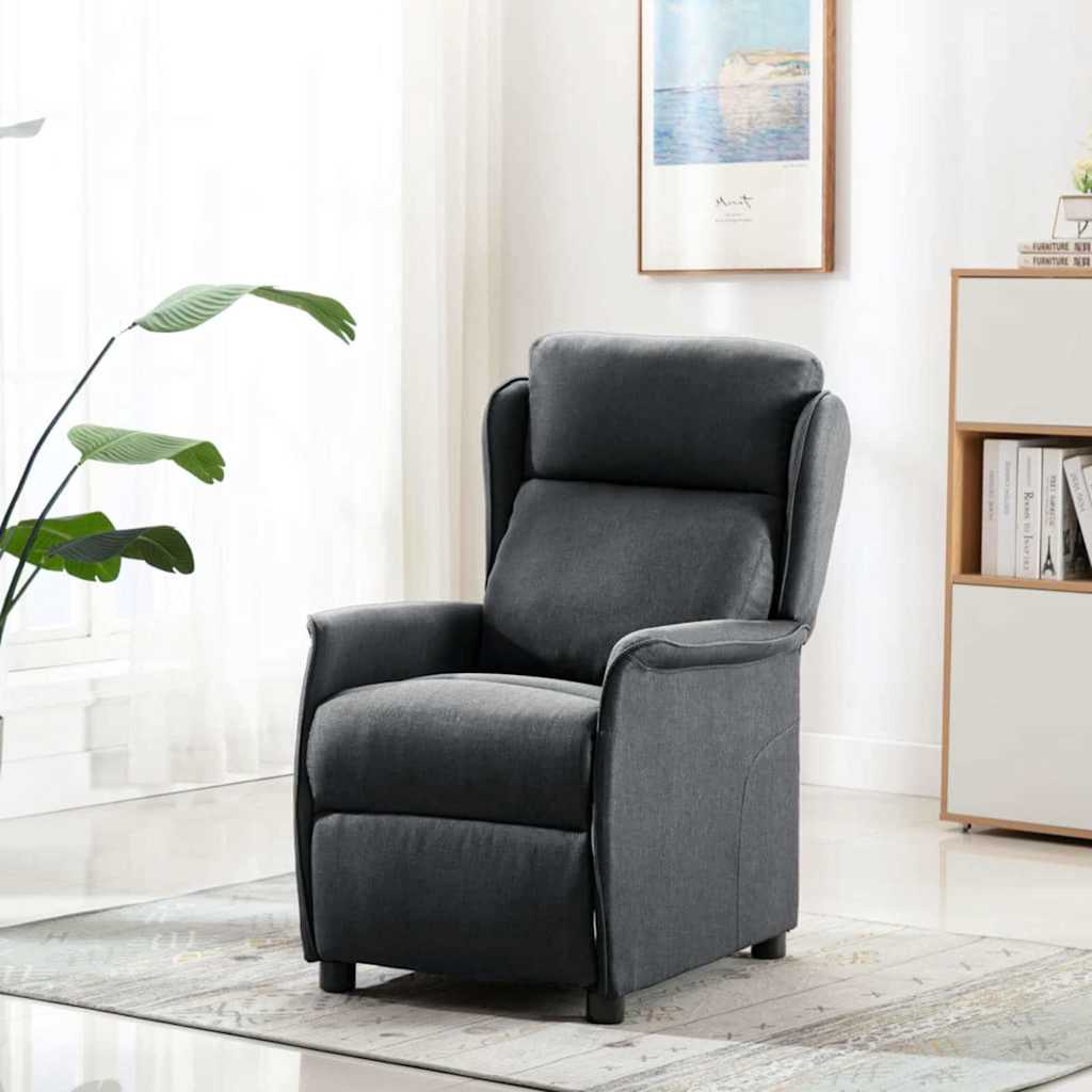 Ligstoel Donkergrijs 66.5 x 94 x 101.5 cm Polyester