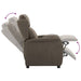 Ligstoel Taupe 66.5 x 94 x 101.5 cm Polyester