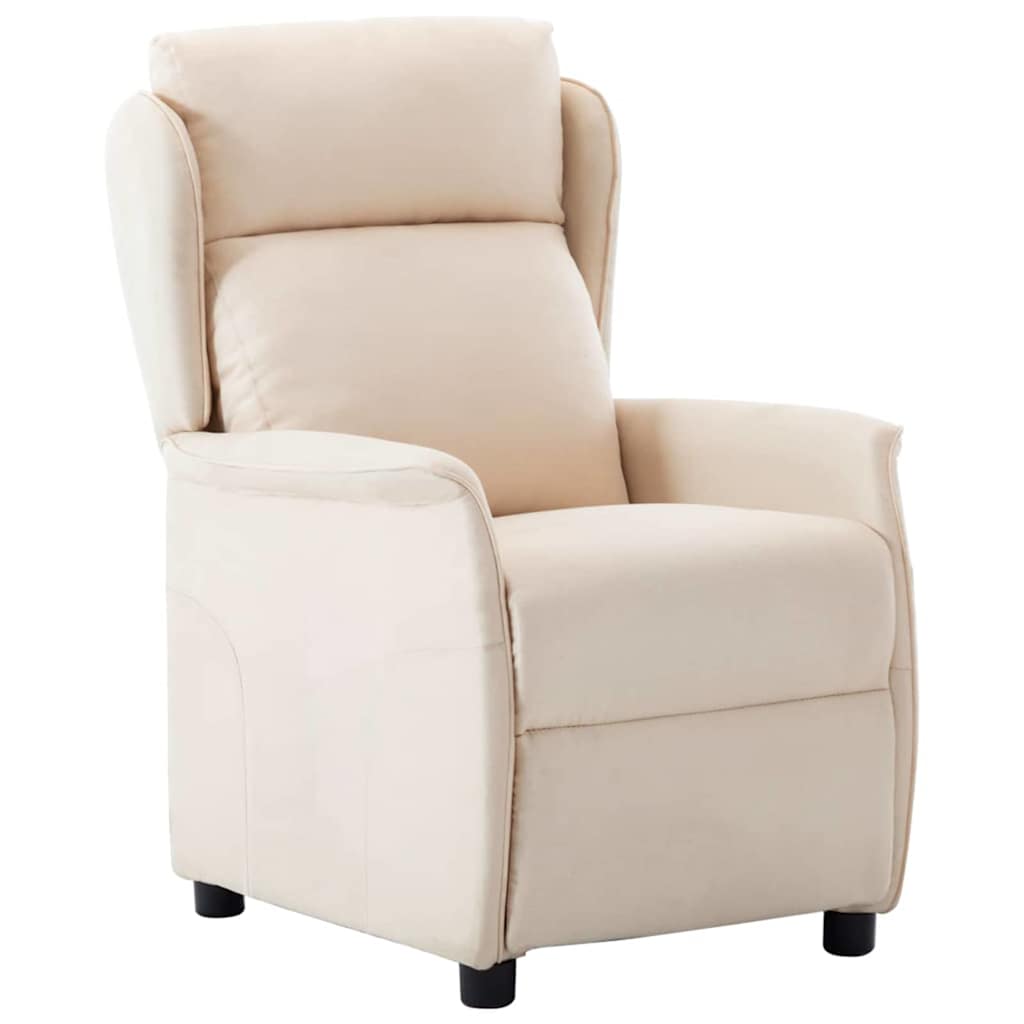 Ligstoel Crème 66.5 x 94 x 101.5 cm Polyester