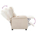 Ligstoel Crème 66.5 x 94 x 101.5 cm Polyester