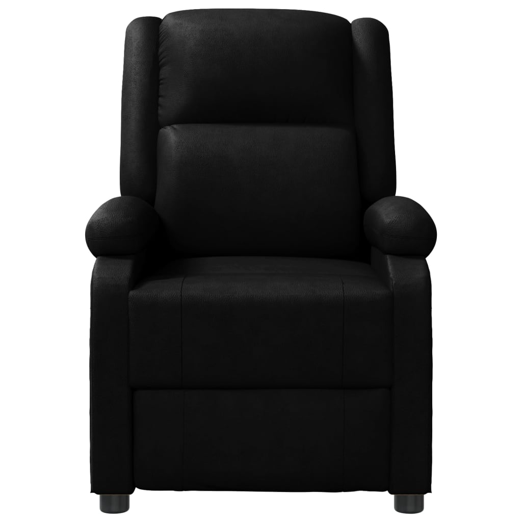 Fauteuil verstelbaar kunstleer zwart