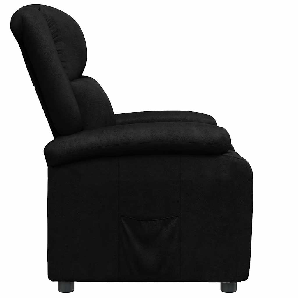 Fauteuil verstelbaar kunstleer zwart